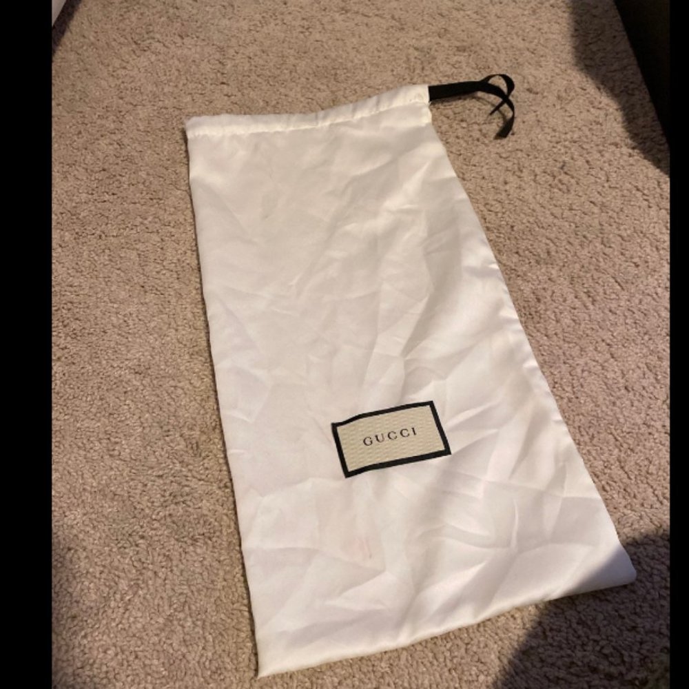 Gucci logo dust bag tag grosgrain authentic